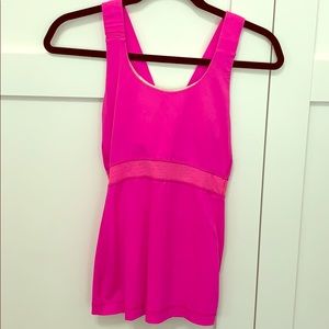 Bright pink workout tank